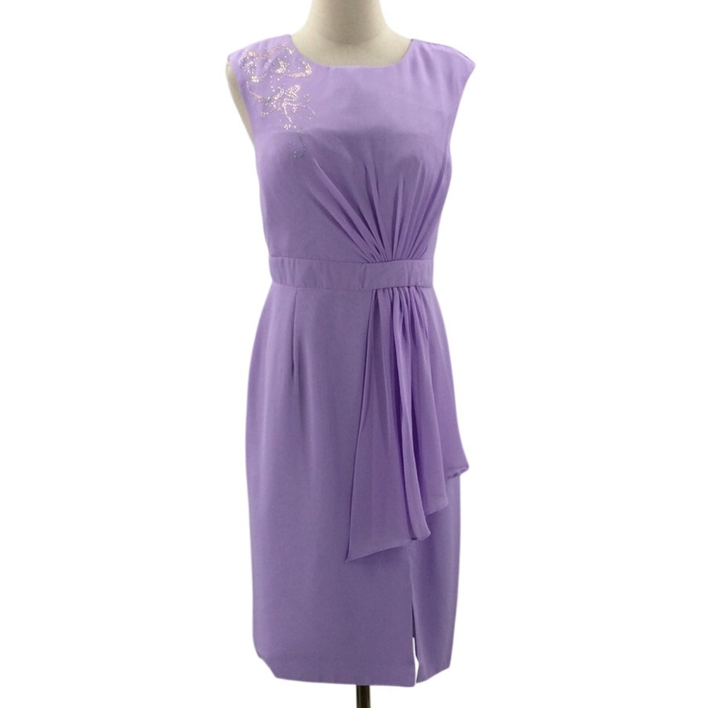 AW BRIDAL 8 M lilac mother of the bride formal party cocktail midi dress NEW B43
